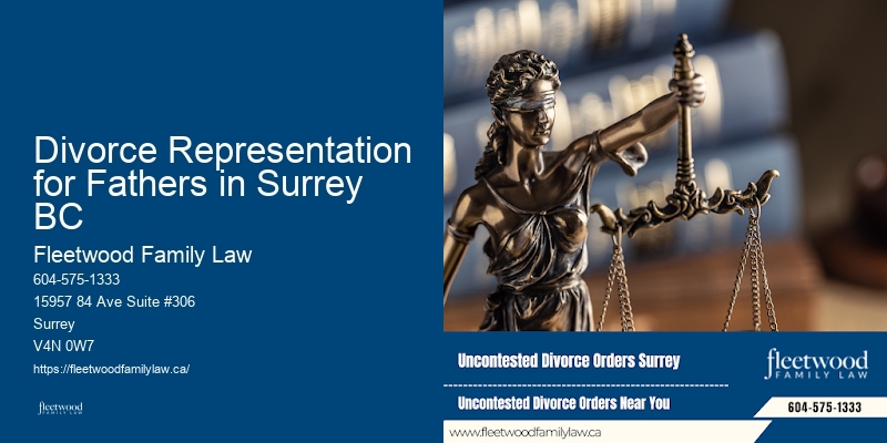 Custody and visitation legal services Divorce Representation for Fathers in Surrey BC