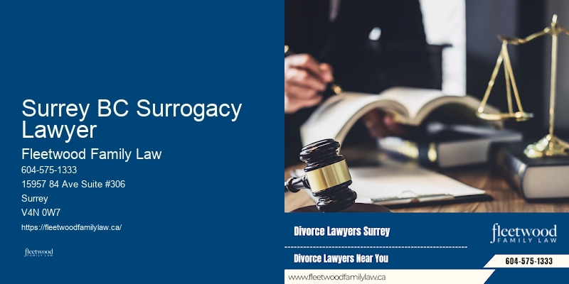 Family Law Services for Surrey BC Surrogacy Lawyer BC Residents