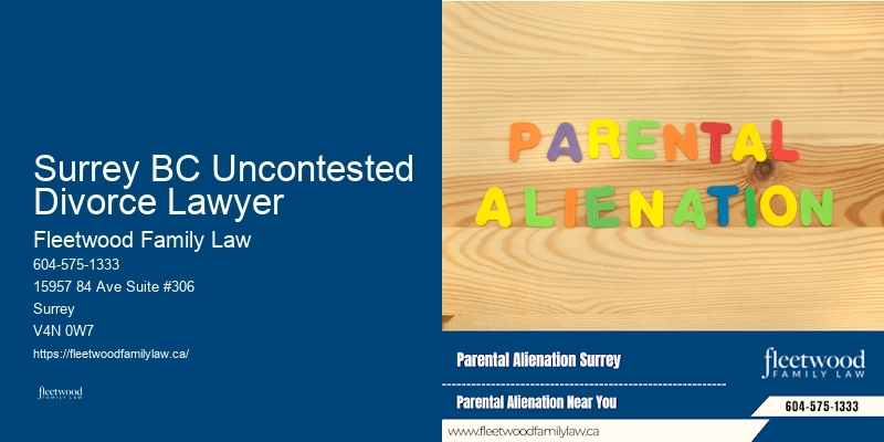 Surrey BC Uncontested Divorce Lawyer BC Family Mediation Services