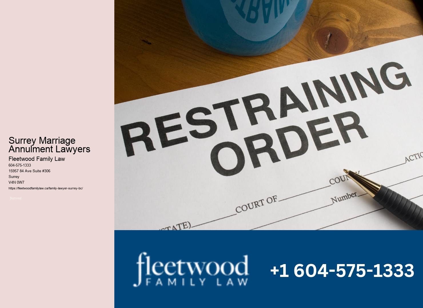 Surrey Marriage Annulment Lawyers Legal Aid Child Support