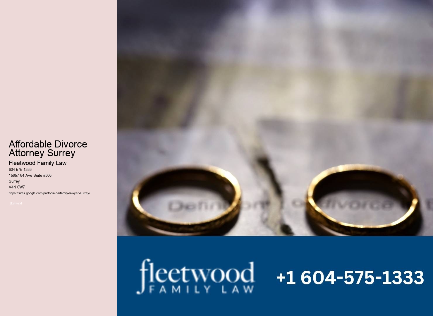 Affordable Divorce Attorney Surrey Child Custody and Support Lawyer