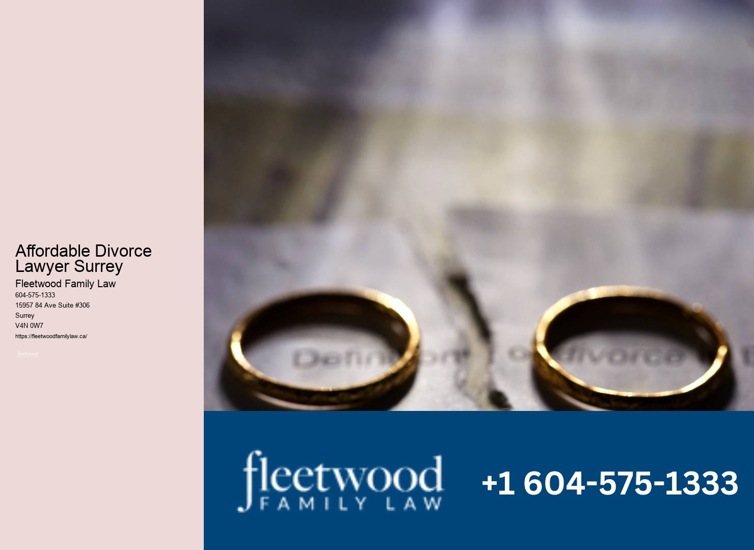 Reputable Affordable Divorce Lawyer Surrey Family Law Services