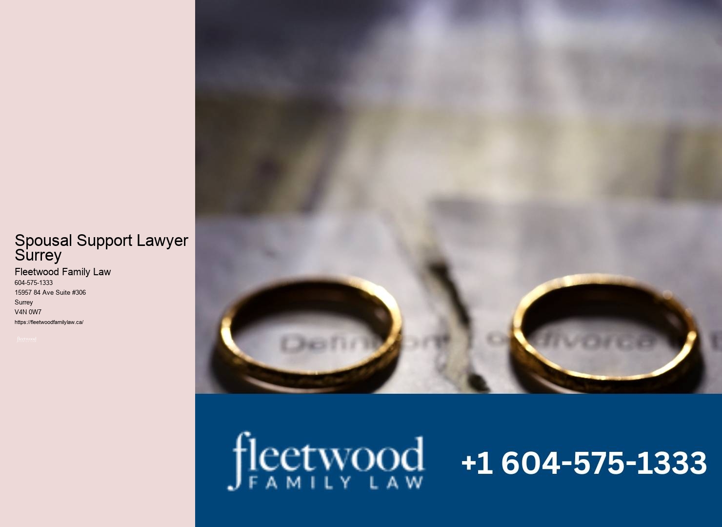 Spousal Support Lawyer Surrey Family Law Advocacy