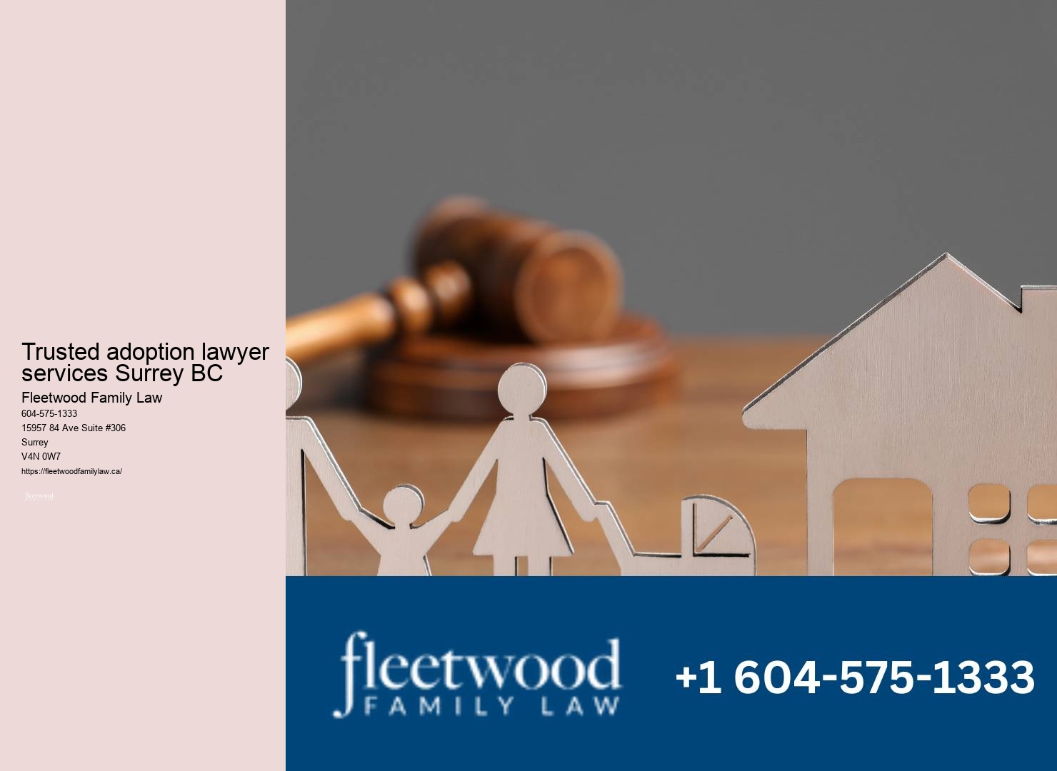 Child custody and family law Trusted adoption lawyer services Surrey BC