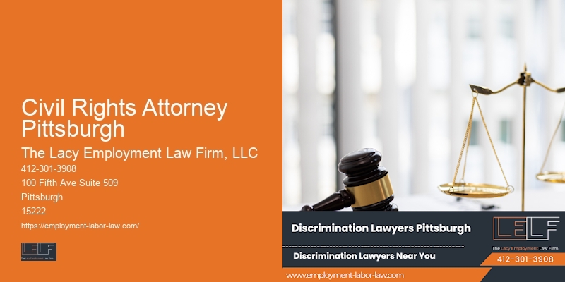 Civil Rights Attorney Pittsburgh wrongful termination legal help