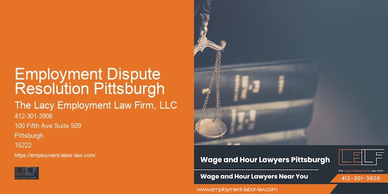 Employment Dispute Resolution Pittsburgh Employment Law Referrals