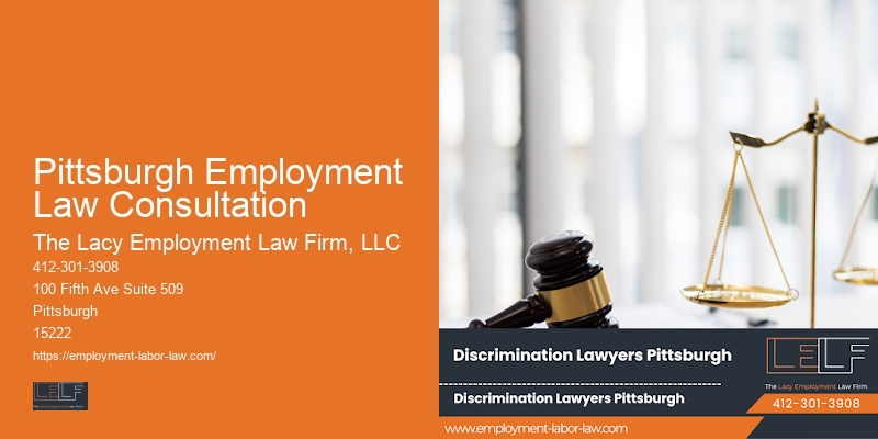 Workplace discrimination legal services Pittsburgh Employment Law Consultation