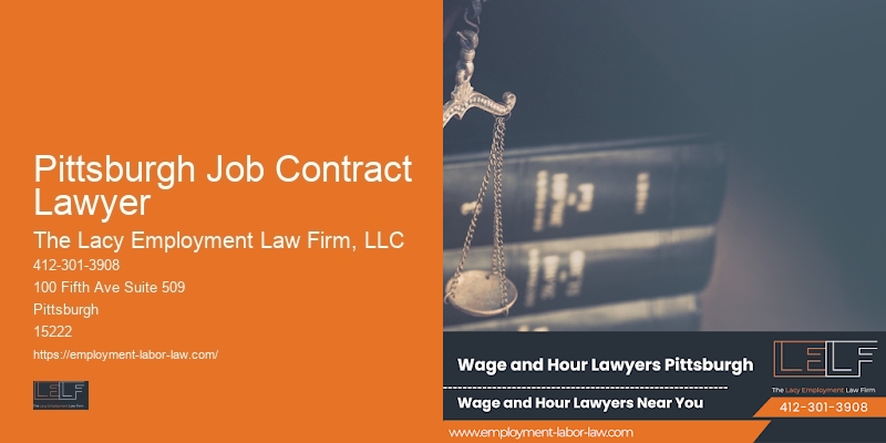 Lawyer for Employment Claims in Pittsburgh Job Contract Lawyer