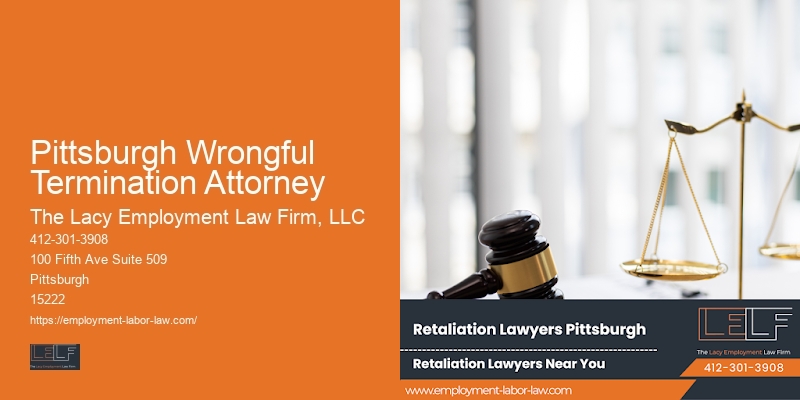 Employment dispute attorney Pittsburgh Wrongful Termination Attorney PA