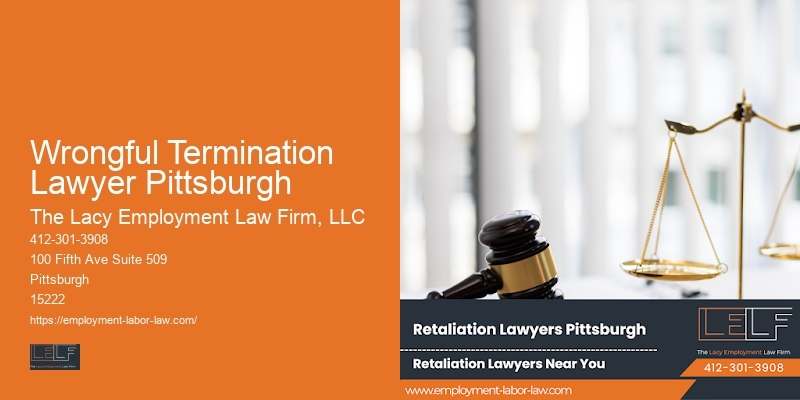 Employee Law Firm Wrongful Termination Lawyer Pittsburgh