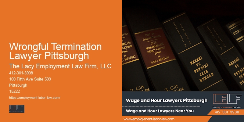 Legal help for Wrongful Termination Lawyer Pittsburgh employees