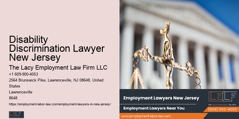 Disability Discrimination Lawyer New Jersey Employment Dispute Expert