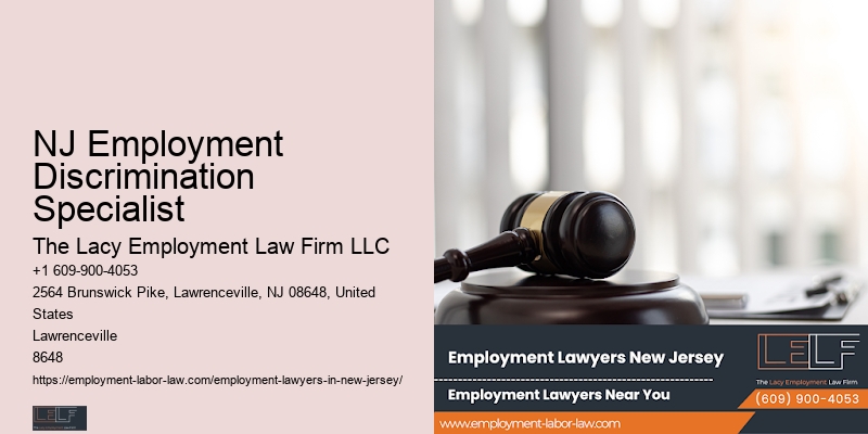 NJ Employment Discrimination Specialist Employment Compliance Lawyer