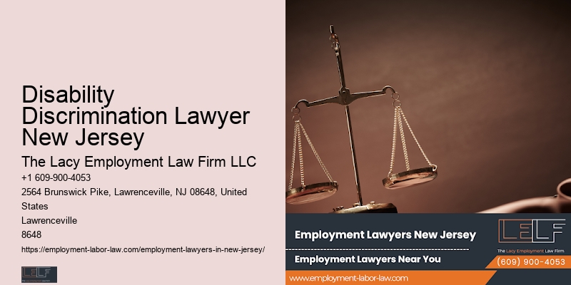 Employment Misconduct Lawyer Disability Discrimination Lawyer New Jersey