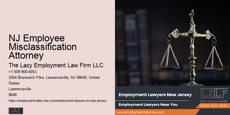 NJ Employee Misclassification Attorney Retaliation Case Lawyer