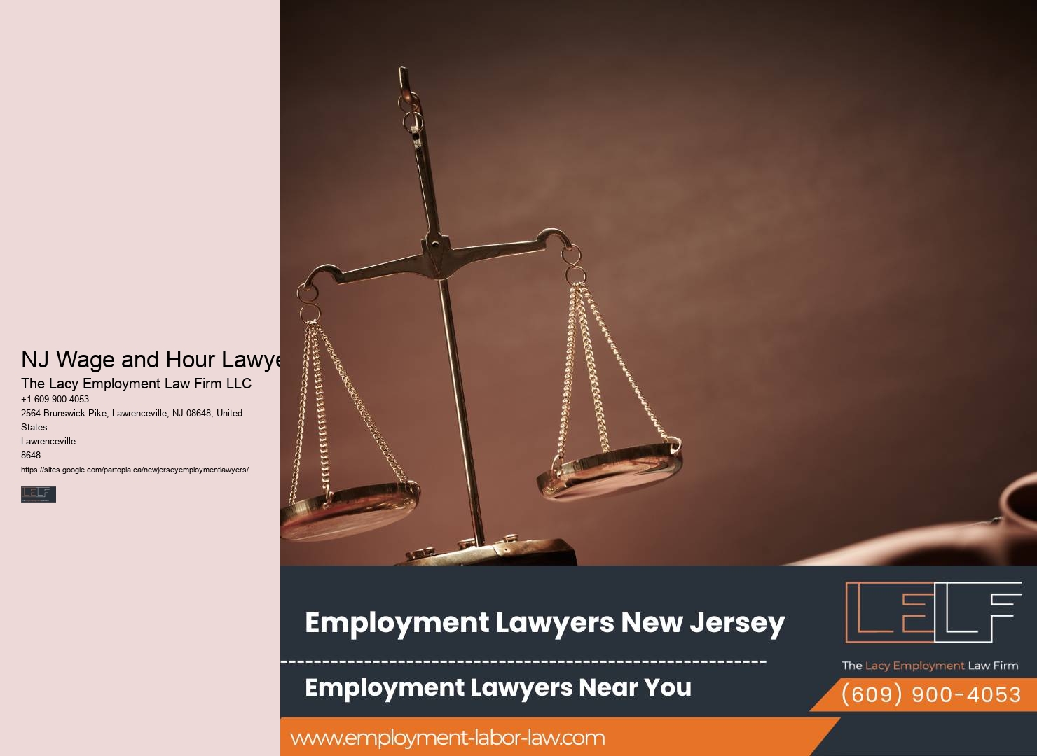 NJ Wage and Hour Lawyer Employment Rights Legal Counsel