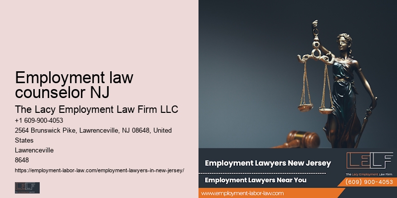 Employment law counselor NJ employment litigation attorney case management