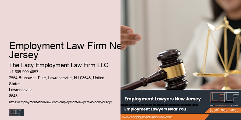 Employment Law Firm New Jersey workplace discrimination lawyer fees 2024