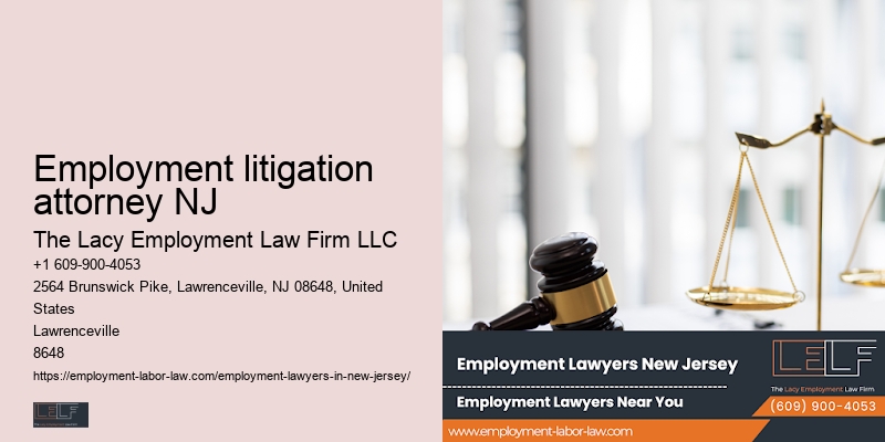 Employment litigation attorney NJ workplace discrimination lawyer fees