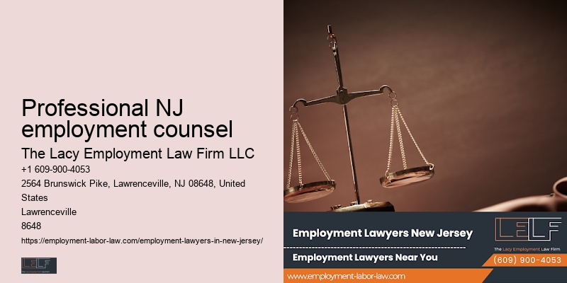 Professional NJ employment counsel employment discrimination attorney reviews